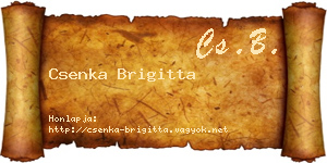 Csenka Brigitta névjegykártya