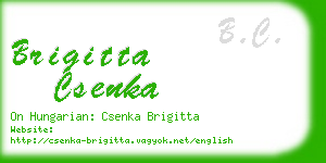 brigitta csenka business card